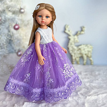 Платье бальное  на куклу Paola Reina 33 см, сиреневое